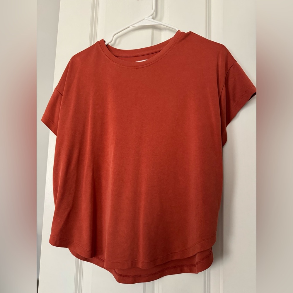 Lou & Grey Brown and Orange Boxy Short Sleeve Tee